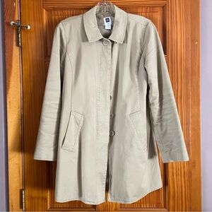 GAP Factory women’s jacket M tan color button closure fully lined 2 pockets
